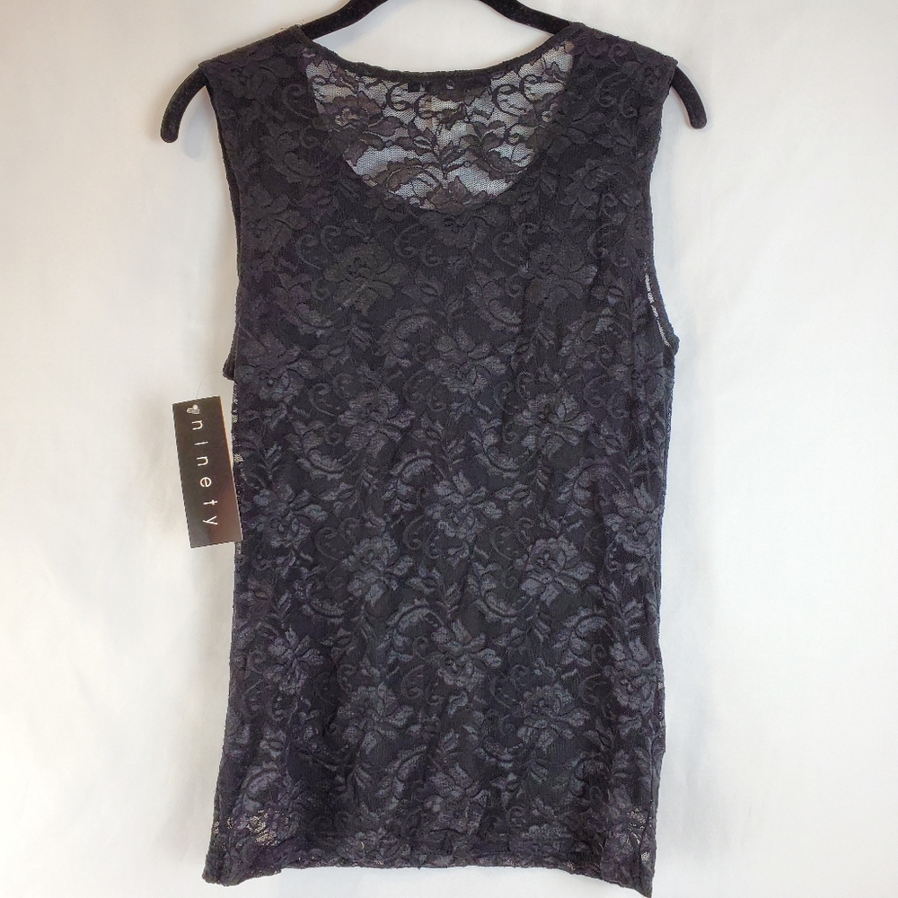 Ninety Lace Sleeveless Tank Top M - Picture 3 of 3